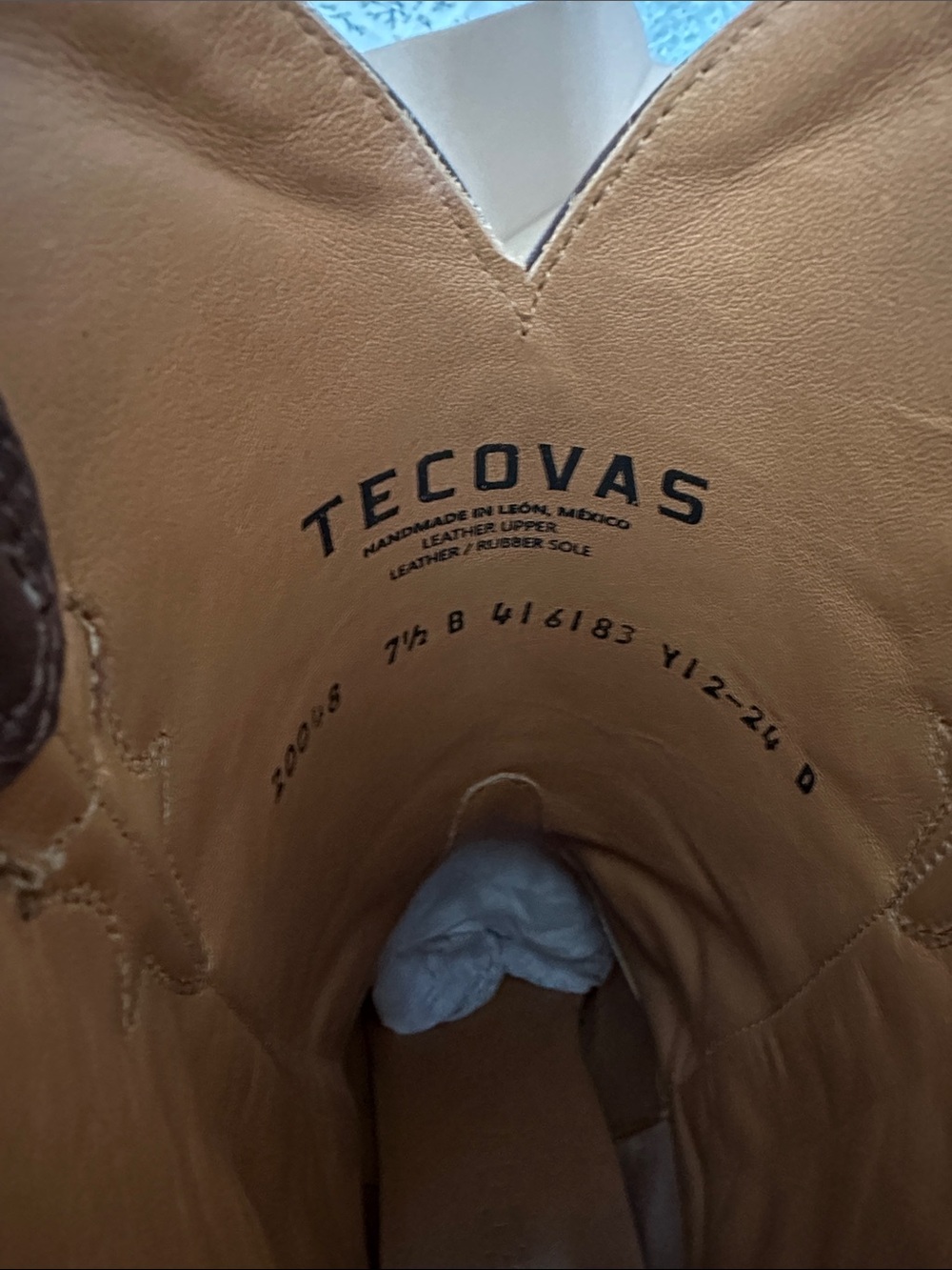 Tecovas Cassie tan suede cowboy boots 7.5 - Picture 8 of 8